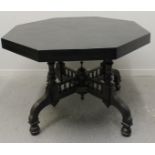 VICTORIAN STYLE BLACK FINISHED OCTAGONAL