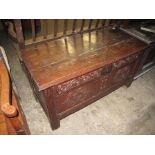 LATE 17TH CENTURY OAK COFFER WITH MOULDE