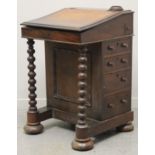 VICTORIAN MAHOGANY DAVENPORT DESK, the t