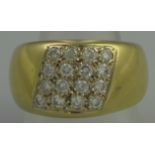 18CT GOLD AND DIAMOND CARTIER RING.  The