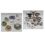 A collection of antique coffee cups, saucers and various collectables.
No Reserve.
In-House