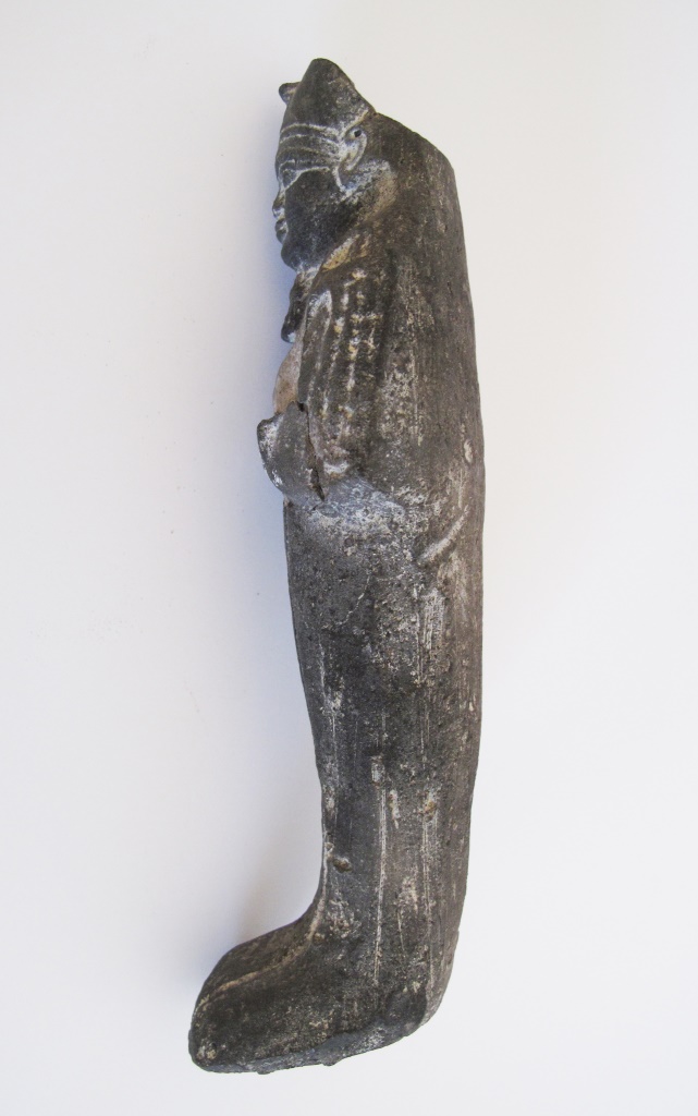 An Egyptian grey ceramic shabti - figure of a mummy. A shabti is a small human figure representing a - Image 4 of 7