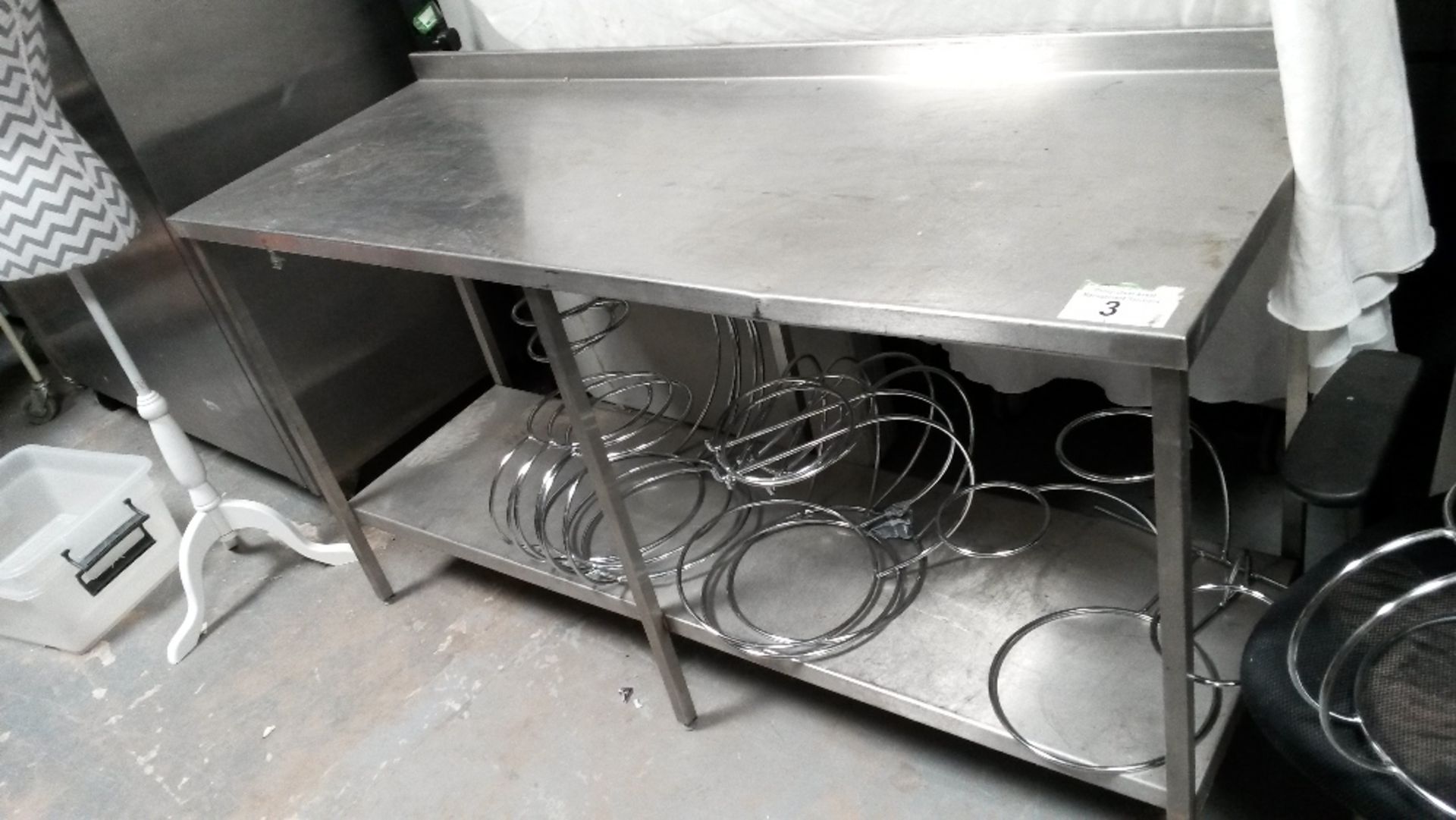 Stainless steel wall table 1000x600