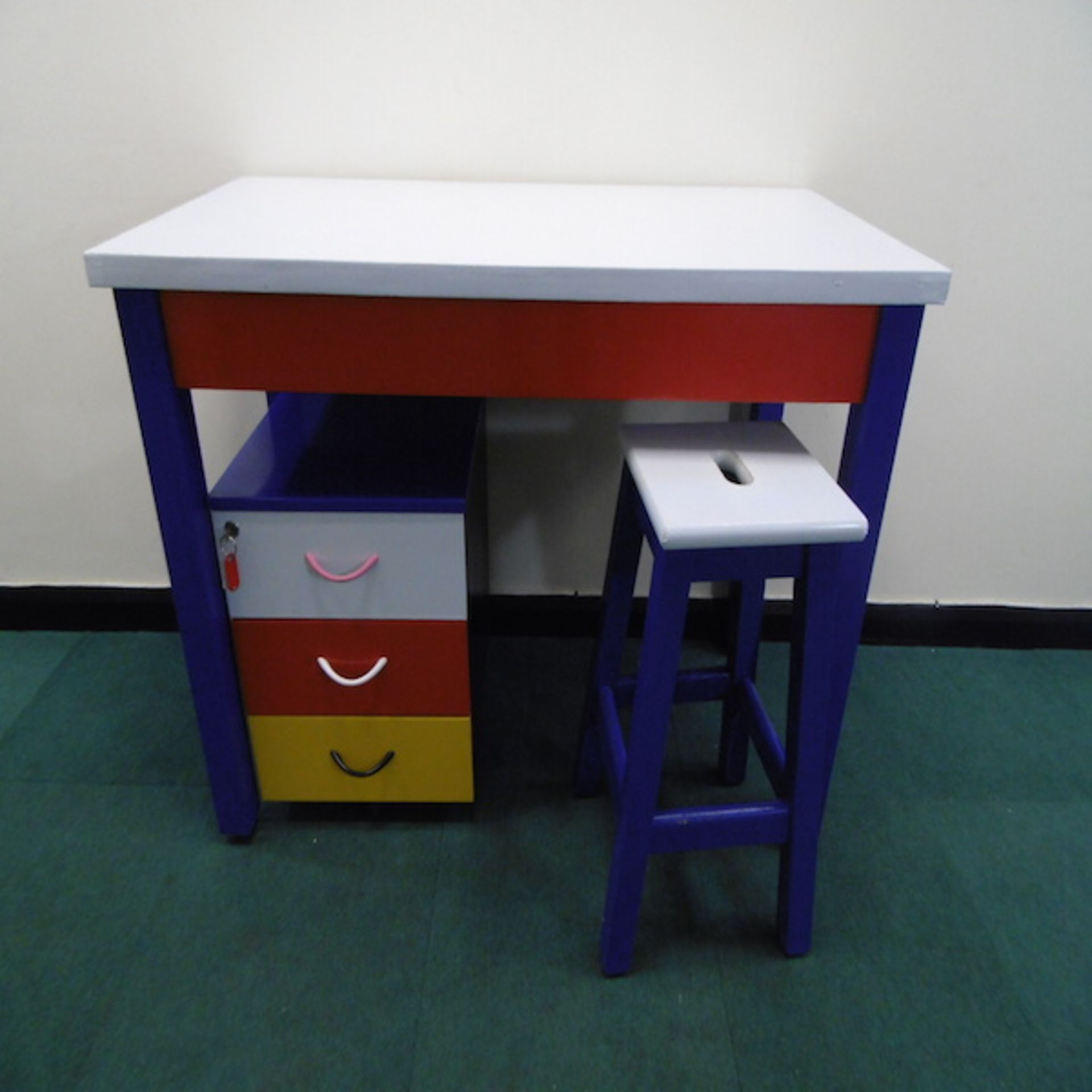 Mutli Coloures Office Setup - Desk / Drawers / Chair