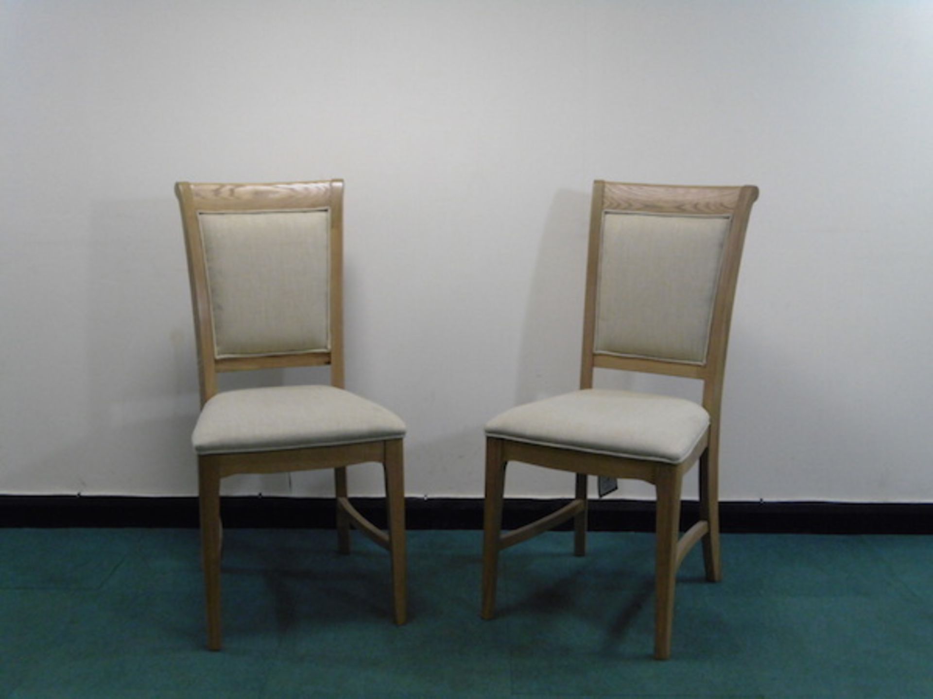 X 2 Light Wooden Dining Chairs