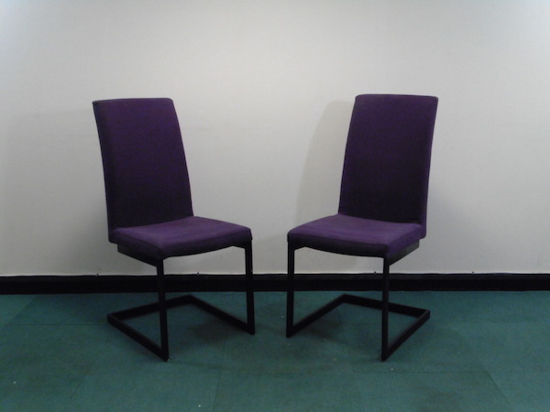 X 2 Fabric Purple Chairs