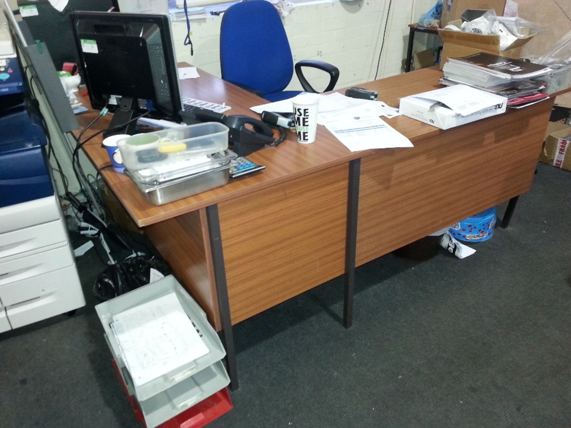 large selection of office furniture, desks, chairs, pedestal units etc, no it equipment is included. - Image 5 of 14