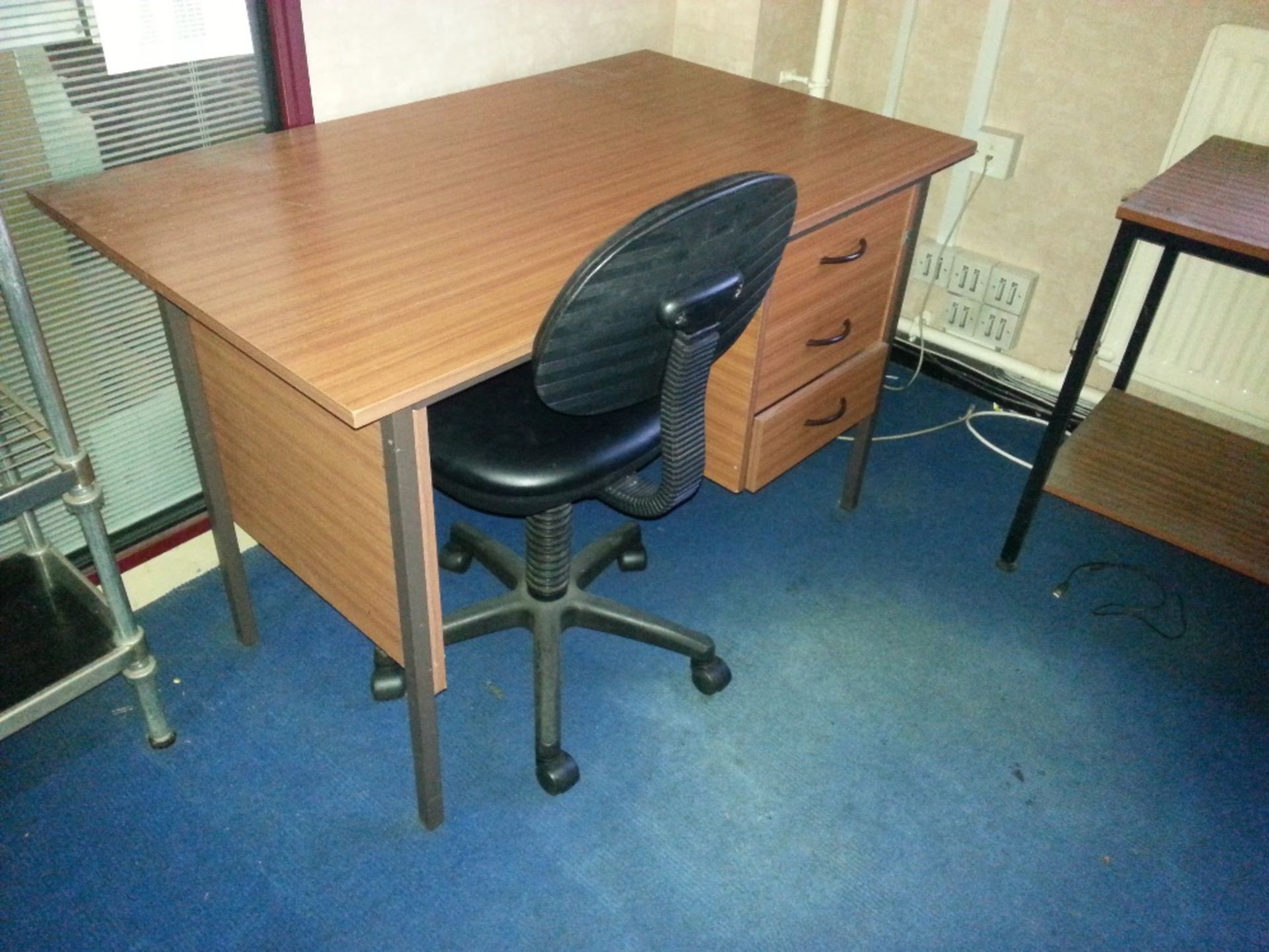 large selection of office furniture, desks, chairs, pedestal units etc, no it equipment is included.
