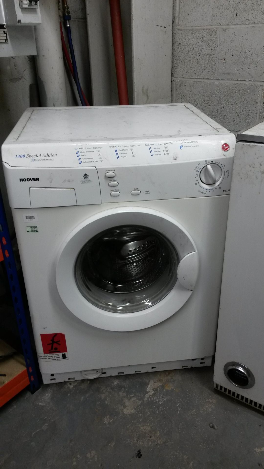 Hoover 1300 spin washing machine