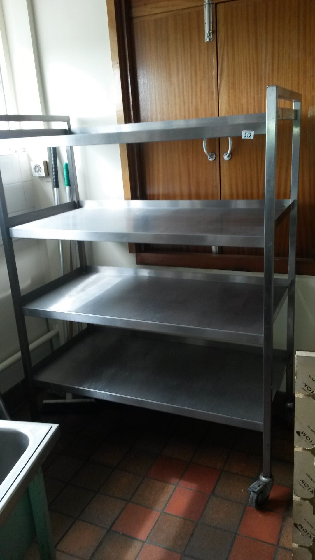 mobile 4 tier stainless steel rack 1200x570x1500mm