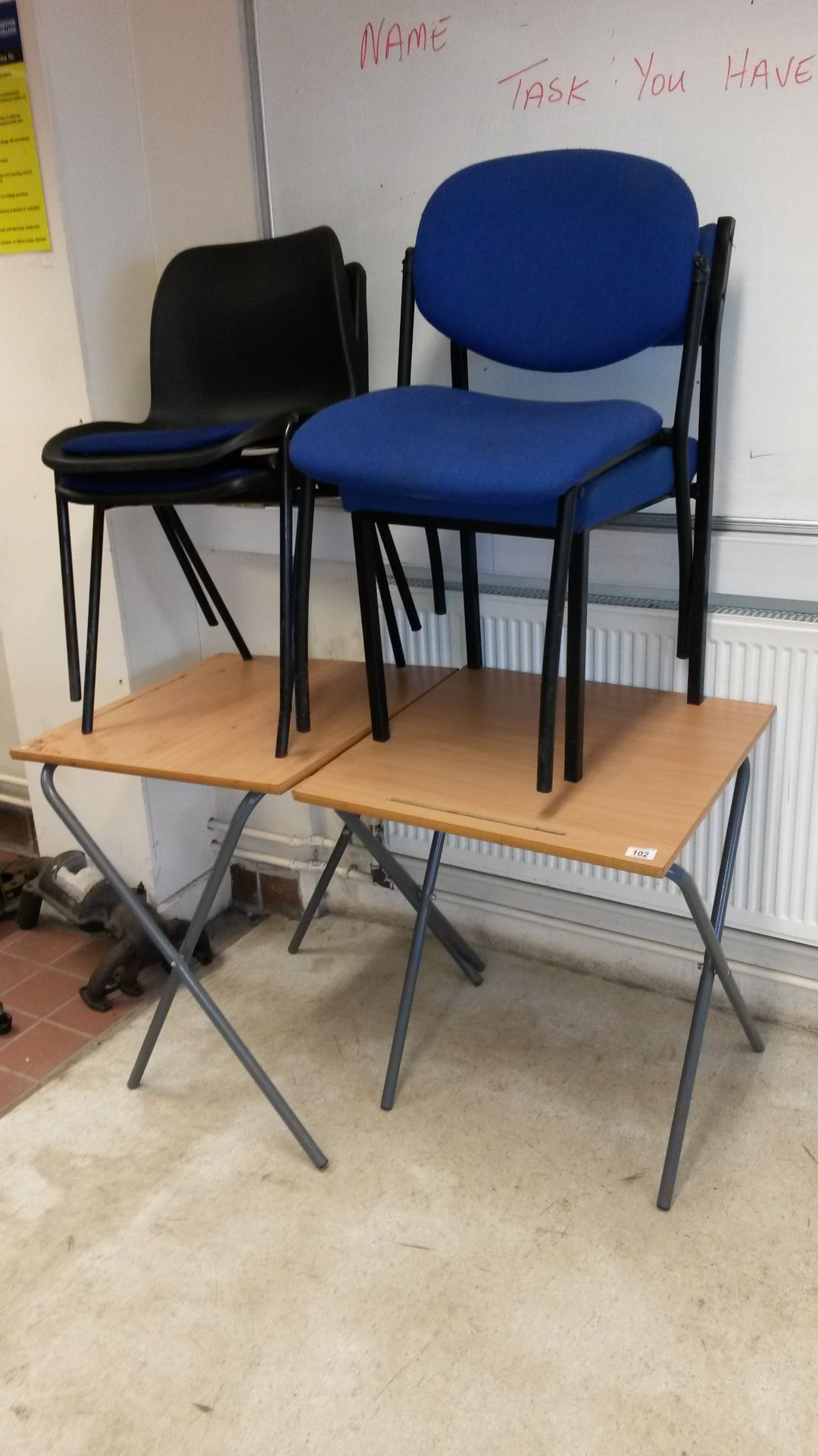 2x folding desk and chair