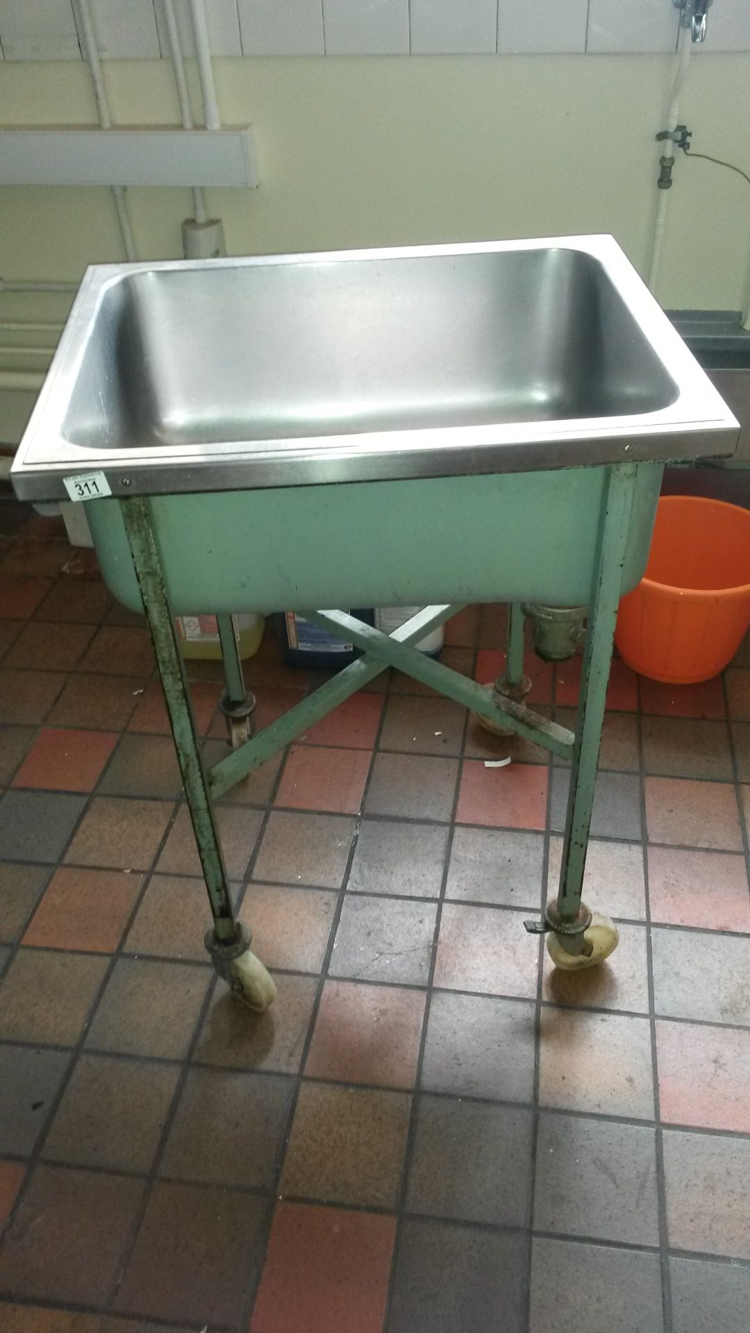 mobile utility sink stainless steel