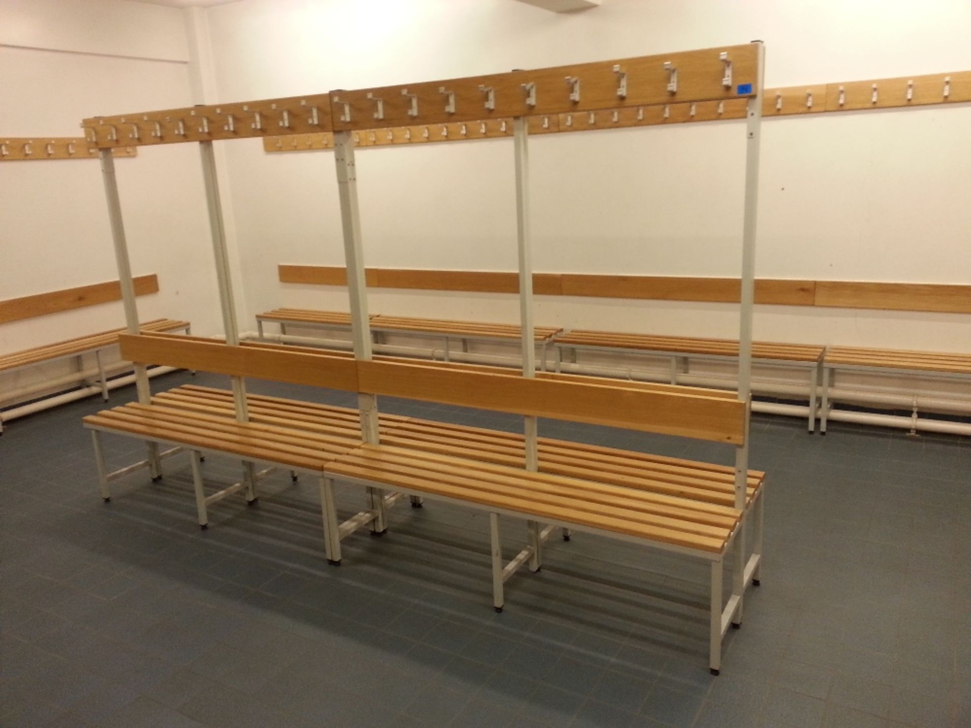 double sided changing bench 3000x600mm - changing room B14