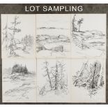 Henry Clarence Pitz (American 1895-1976), seventeen ink and pencil landscapes, mostly Maine