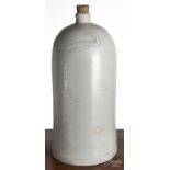 German stoneware vinegar jug, ca. 1900, impressed Peter Ambachi Essig grossevertrieb Nieder-Olm, 18"