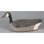 Carved and painted Canada goose decoy, 20th c., canvas covered, 27 1/2" l. Original paint with minor