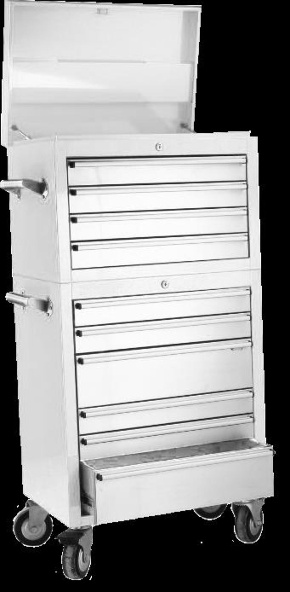 10 units x 26 inch 10 draw stainless steel storage unit 661mm W x 1280mm H 460mm D NEW and BOXED