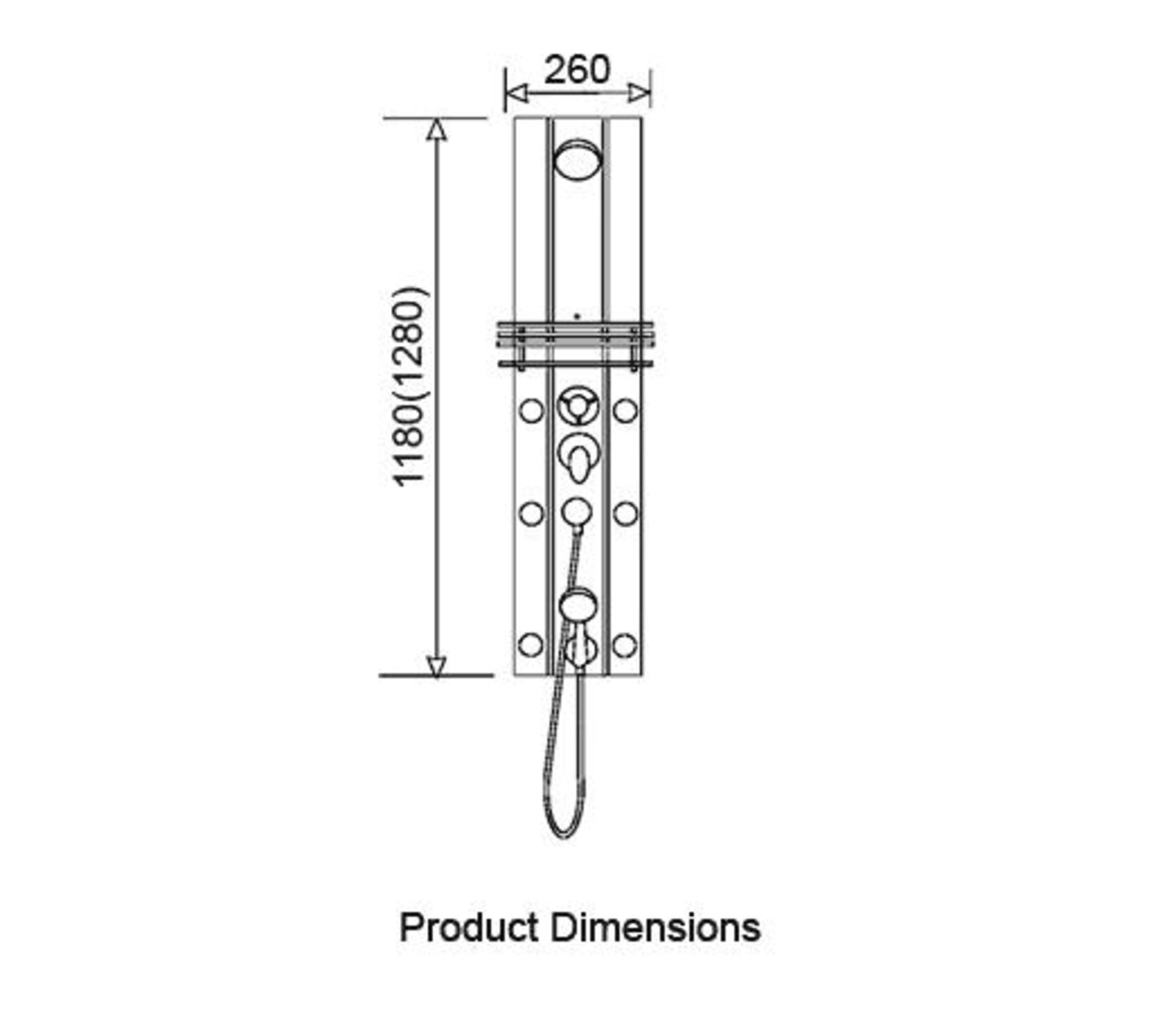 ADP001 aluminium, body jet shower panel new boxed delivery possible on this item, to anywhere, price - Image 2 of 2