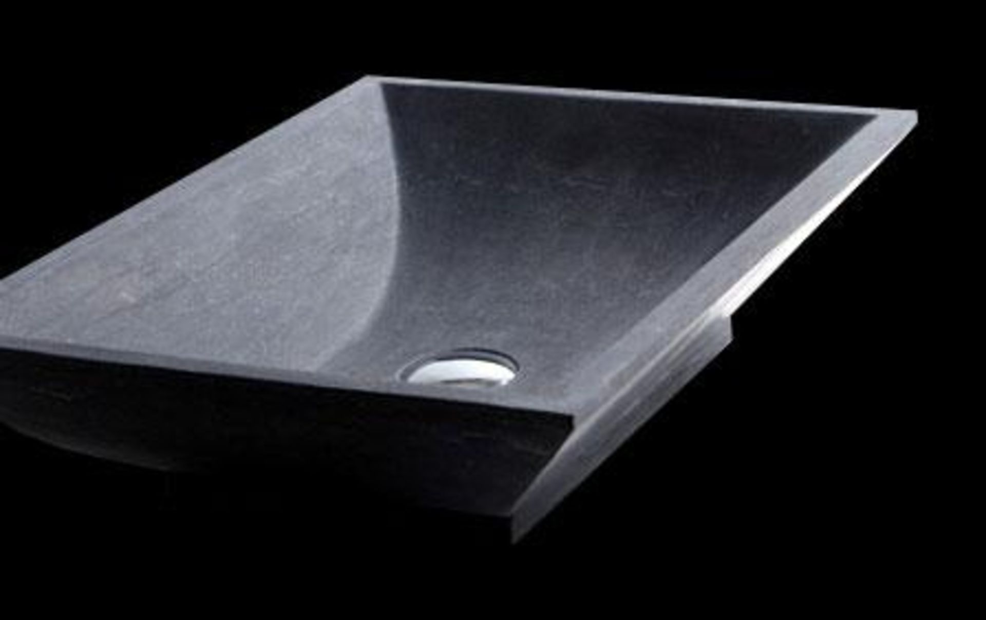 NS12004 500mm x 360mm x 120mm black hand carved natural stone sink – stunning new and boxed RRP £