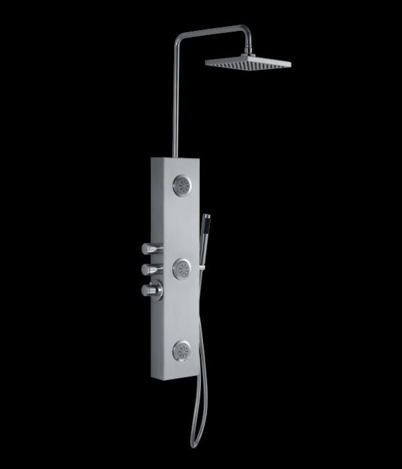 ADP22 1300mm x  165mm stunning, brushed pure stainless steel shower panel with thermostatic mixer
