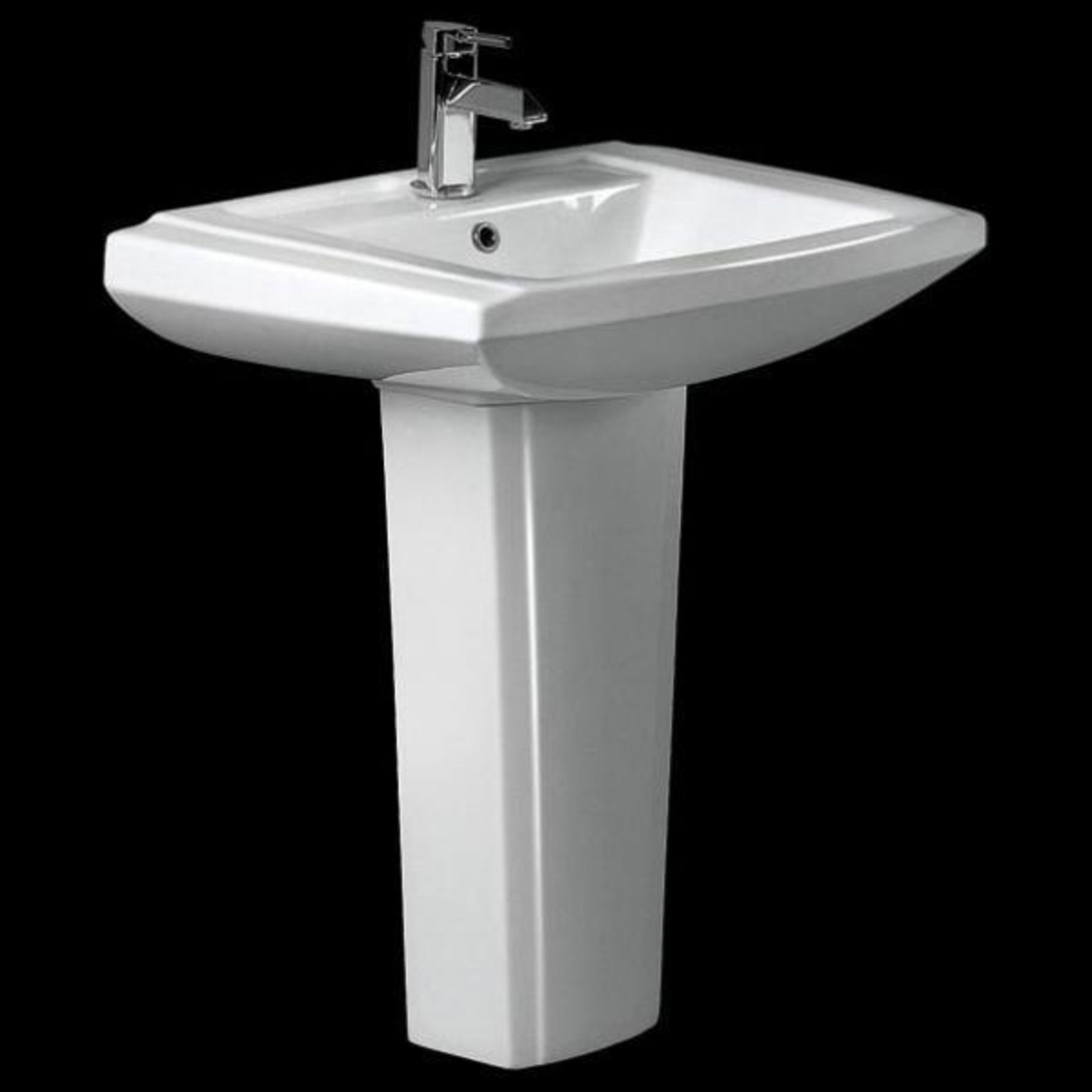 ADB 3 SB016 1pc high quality ceramic sink with pedal stool 710mm W x 520mm d x 845mm h new and boxed