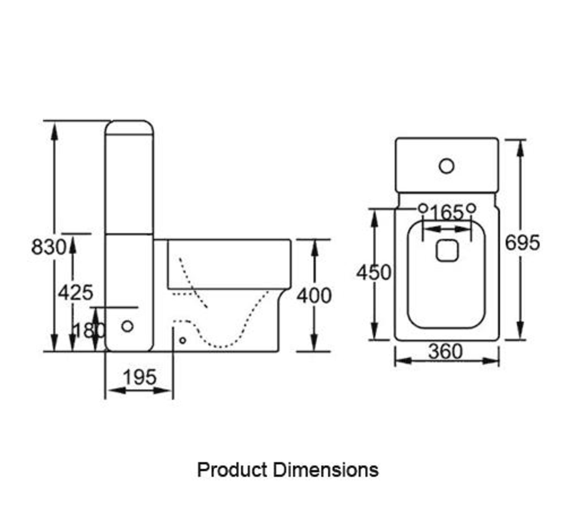 ADL-1 SIPHONIC TOILET 75mm more powerful flush valve, 60% less water consumption than a - Image 2 of 3