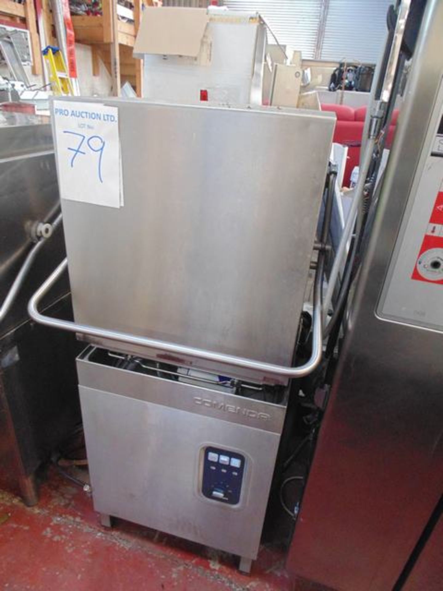 Comenda LC700/1 pass through dishwasher basket size: 500mm x 500mm type 'a' air gap included rinse