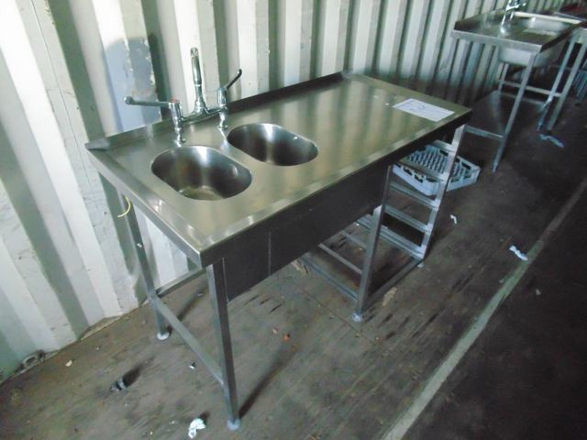 Stainless steel commercial sink RHD 1340mm