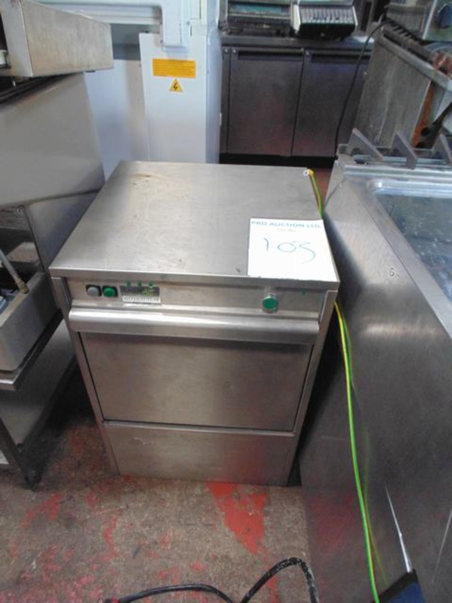 Stainless steel undercounter glasswasher