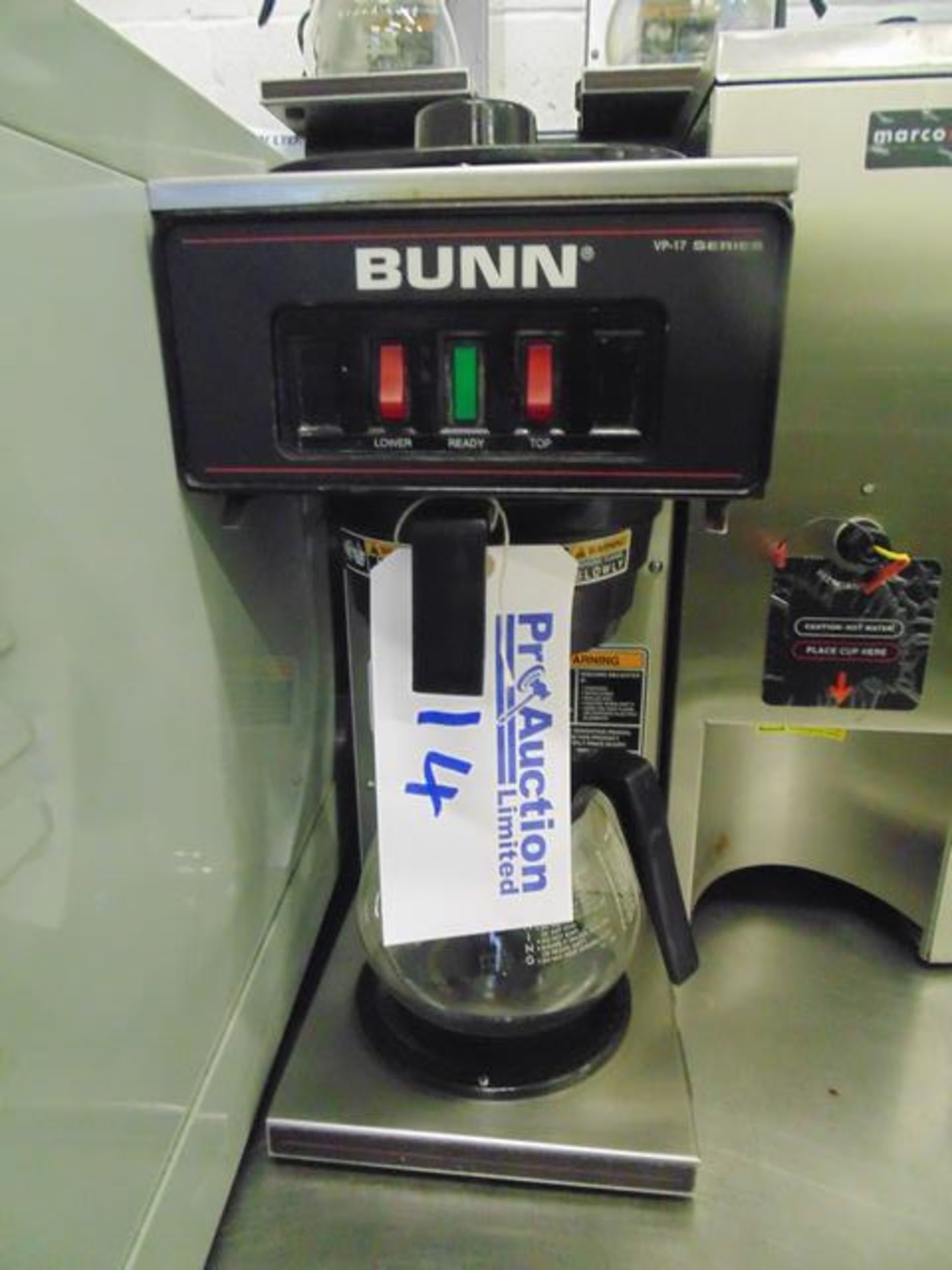 BUNN VP17A 2-warmers coffee brewer consistently brews perfect coffee all stainless steel