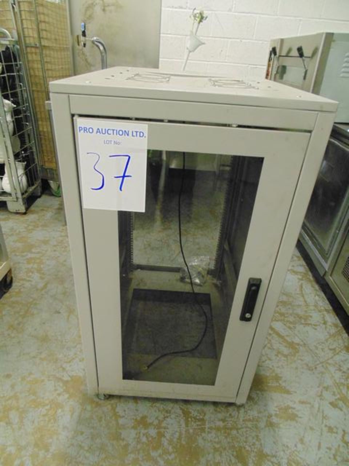 Mobile server cabinet grey