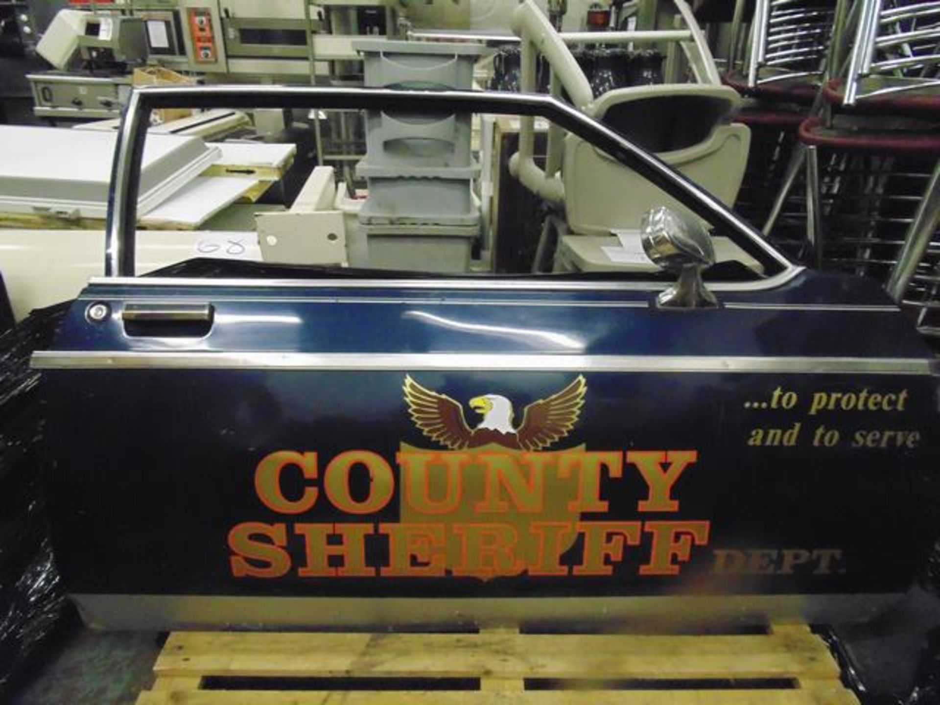 County Sheriff car door