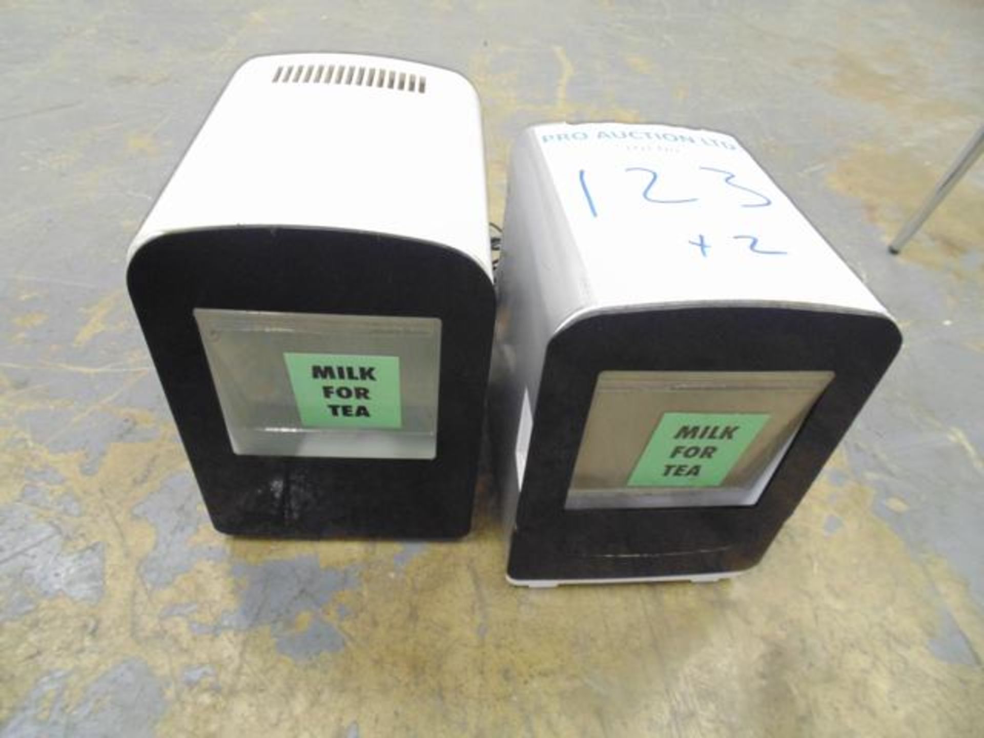 2 x mini milk coolers: Micromark silver  MODEL MM60011ENG   NAIKO white  MODELNWC4N