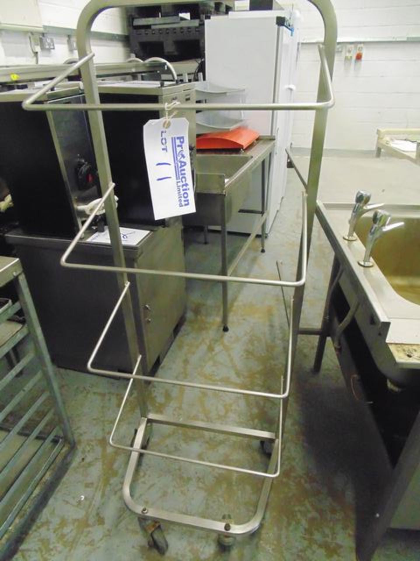 Stainless Steel mobile tray rack 1530mm x 560mm x 400mm