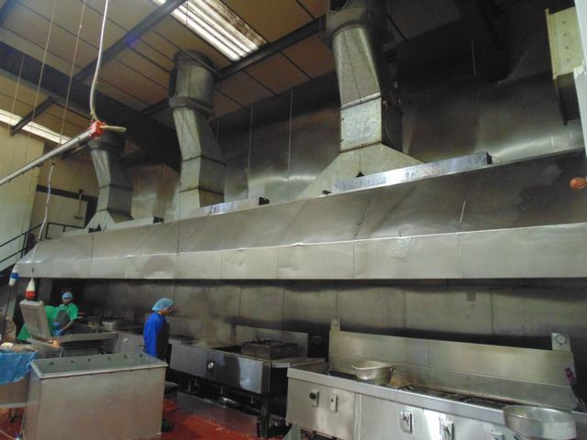 Stainless Sreel Extraction Canopy 15 Baffle 3 Fan 15m X 2400mm  Lift out charge  500 - Image 2 of 2