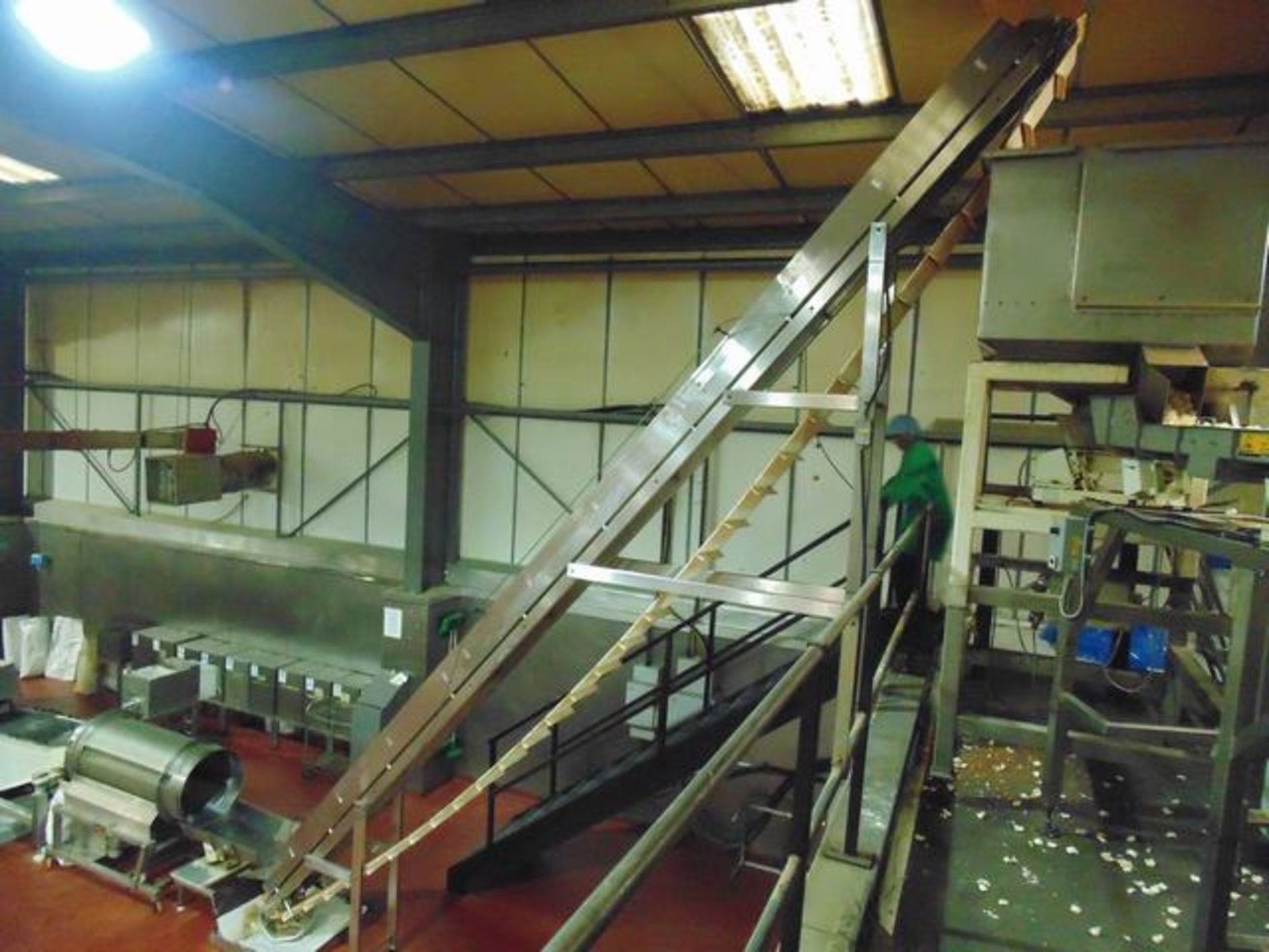 Stainless Steel Flighted Feed Belt Incline Conveyor 10,000mm Long X 350mm Wide  Lift out charge - Image 3 of 3