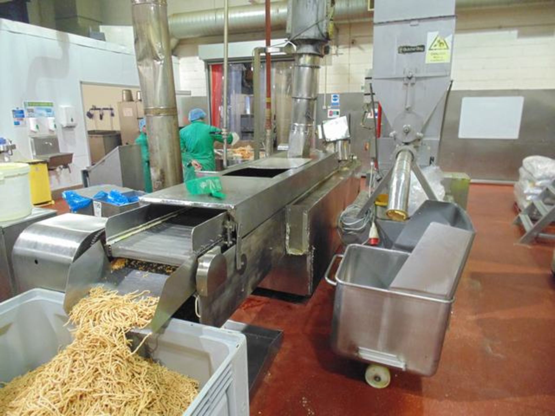 Stainless Steel 250kg Fryer 500mm Belt With Top Down And Take Out Belt Gas Fired 5000mm  Lift out - Image 5 of 6