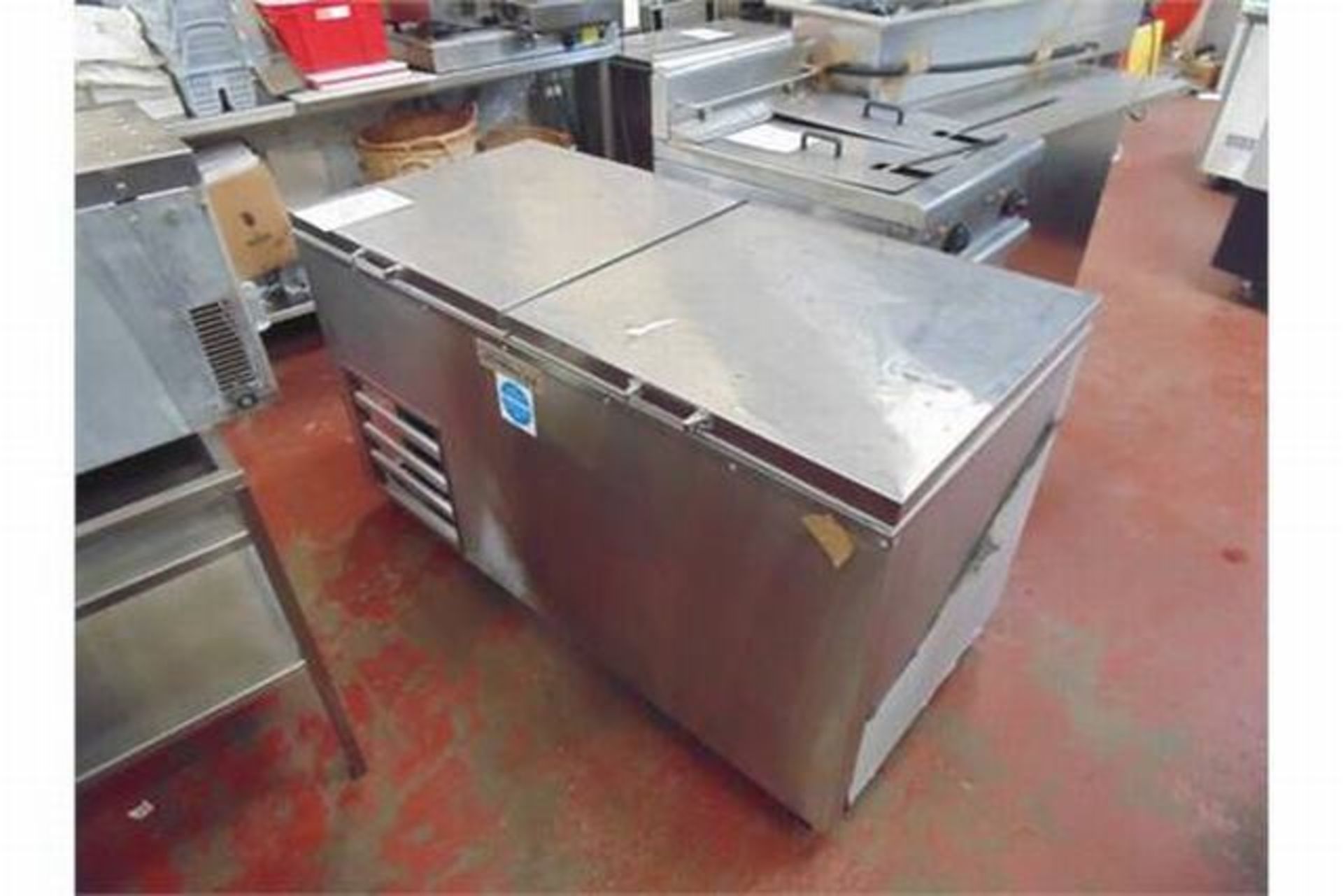 Moghaddam TAGH12 stainless steel double chest bottle cooler 1500mm x 700mm