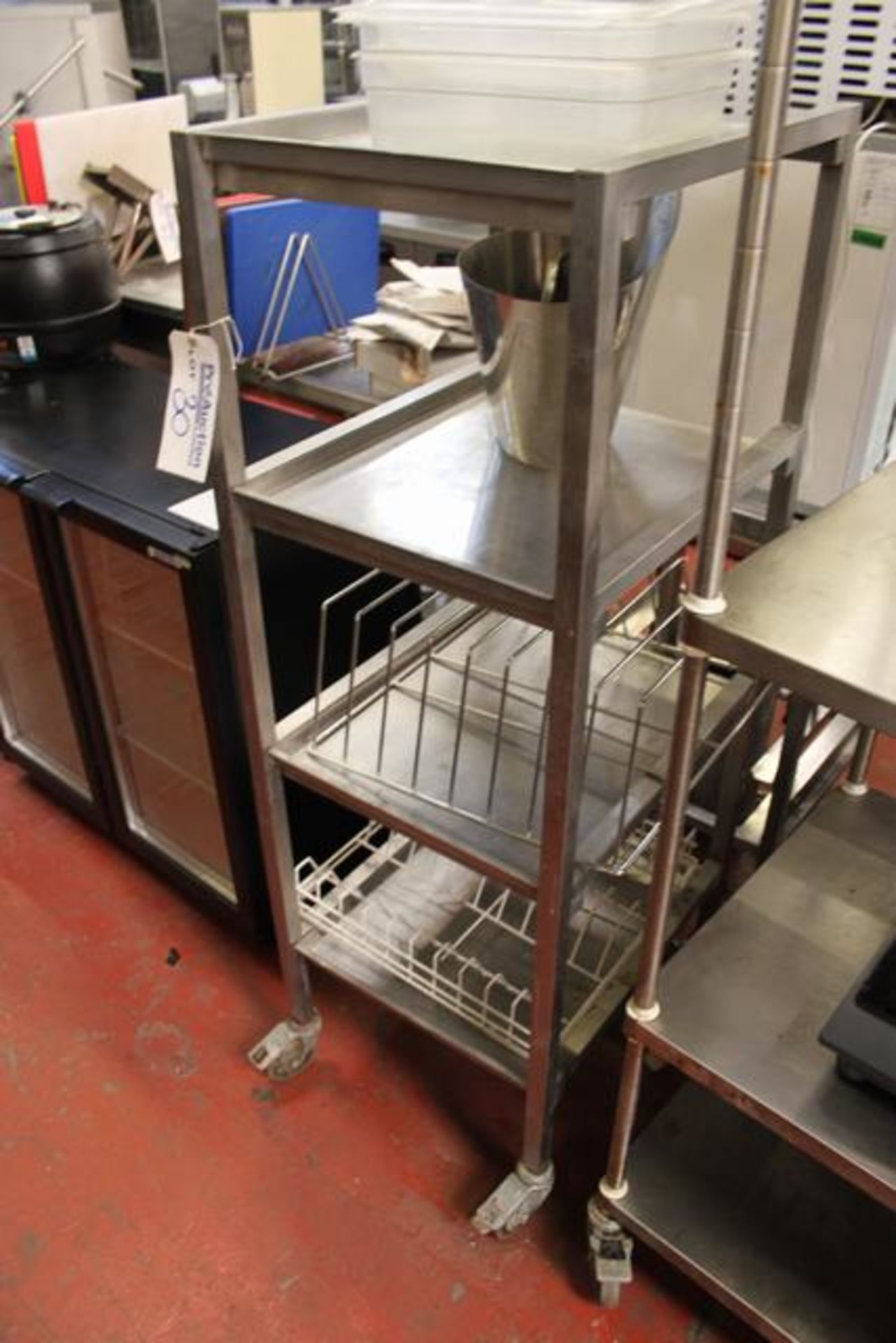 Stainless steel 4 tier mobile rack 500mm x 600mm x 1500mm