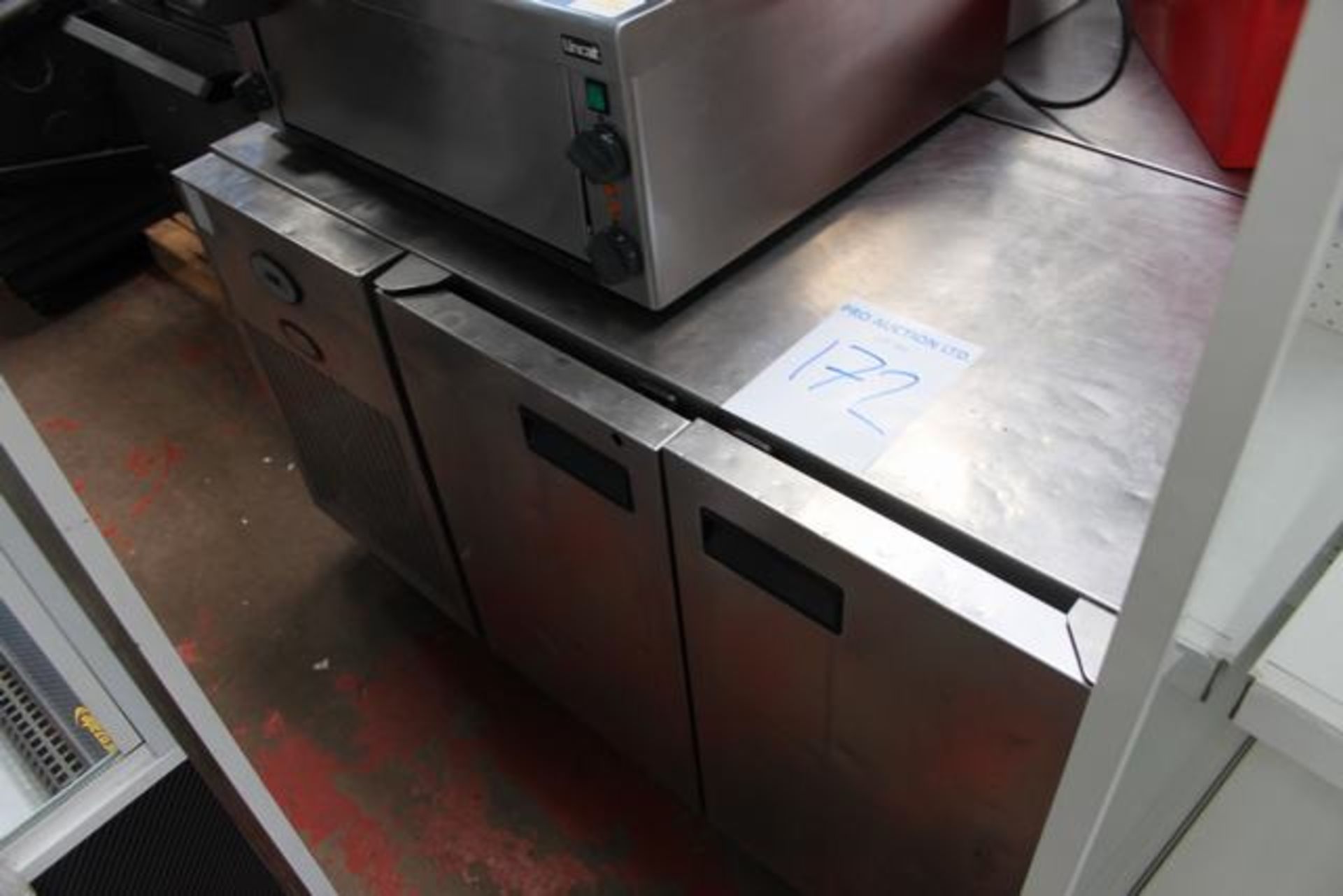 Fosters 2 door low level bench freezer W1360 x D700 x H830mm.