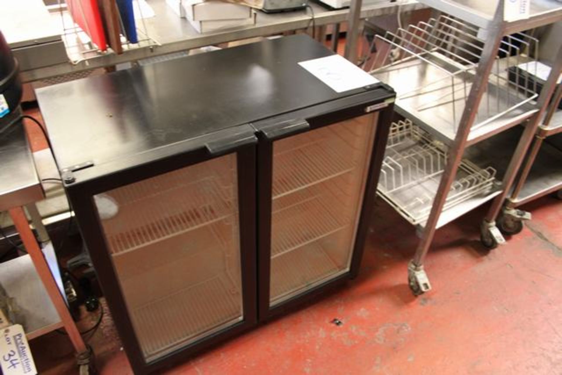 AHT model MV250P 2 door back bar cooler