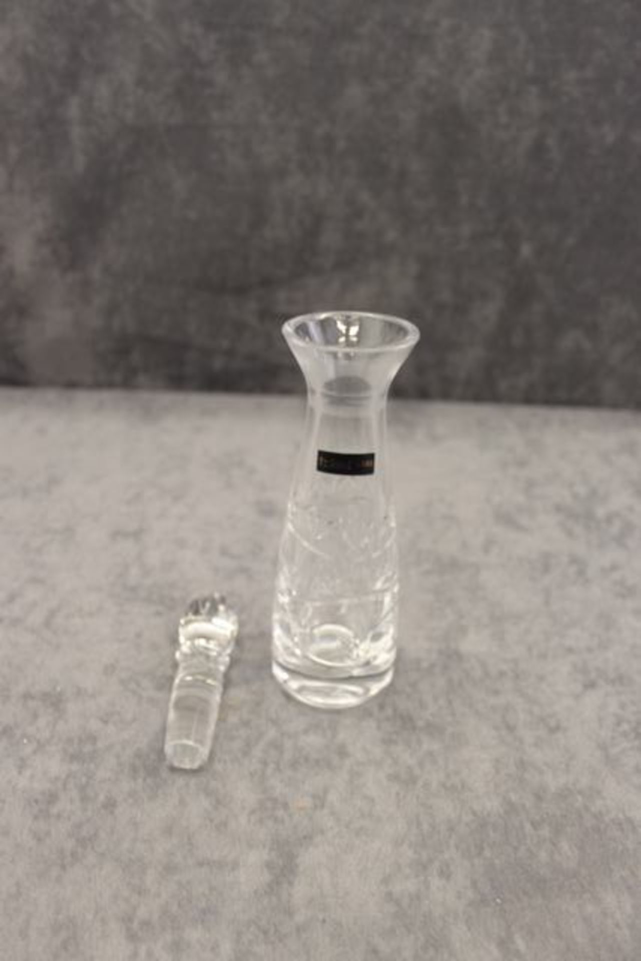 Thomas Webb Emilia crystal bath oil bottle and stopper 200mm