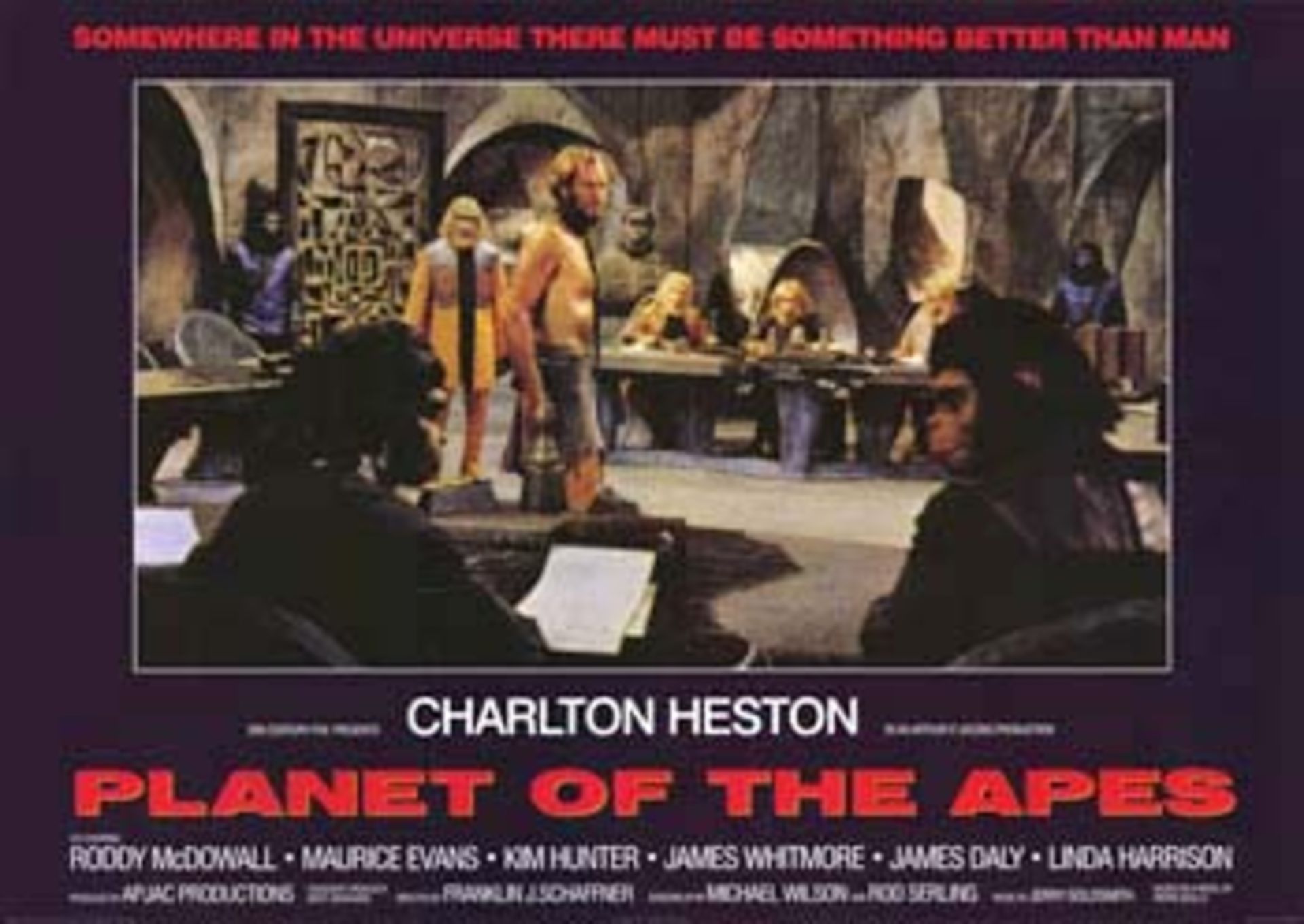 Original cinema film poster Planet of the Apes - Charlton Heston 860mm x 610mm