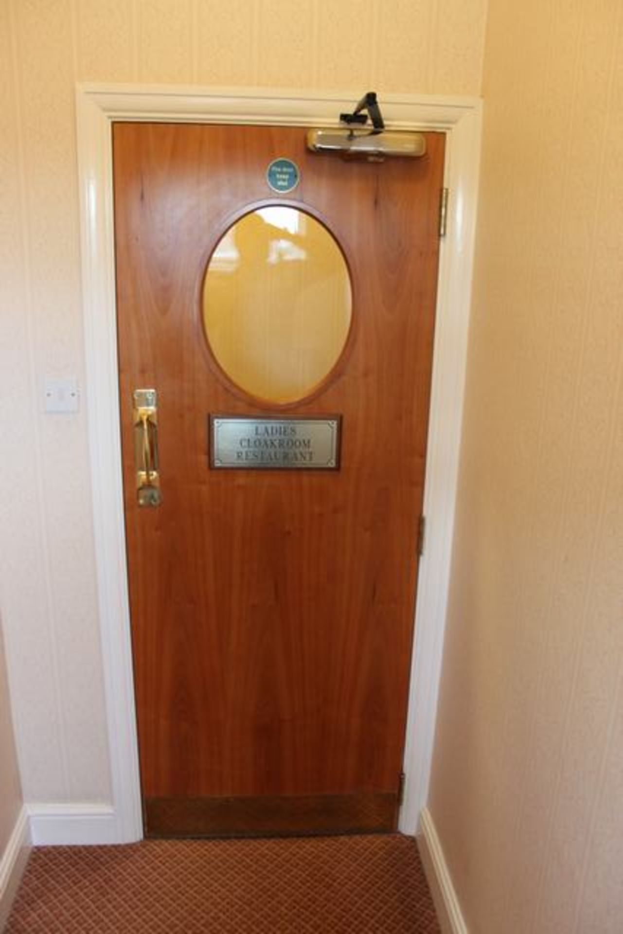 Fire door with viewing panel 760mm x 1920mm   Location MarlowLift out charge  5