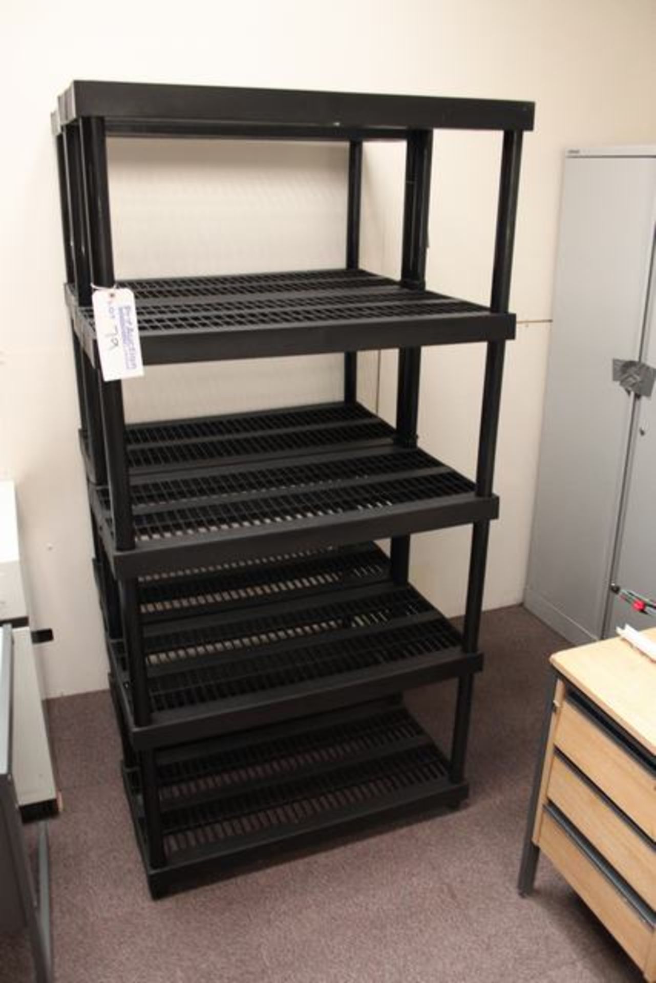 Plastic 5 tier rack 910mm x 450mm 1850mm Lift out charge  5