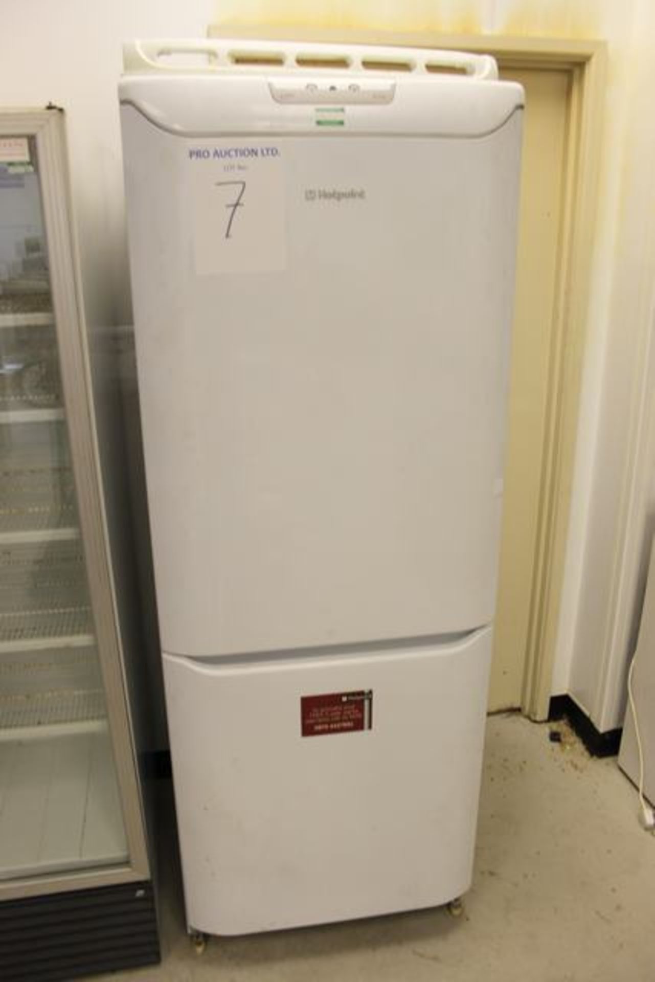 Hotpoint model FF40P upright fridge freezer 700mm wide   Lift out charge 5