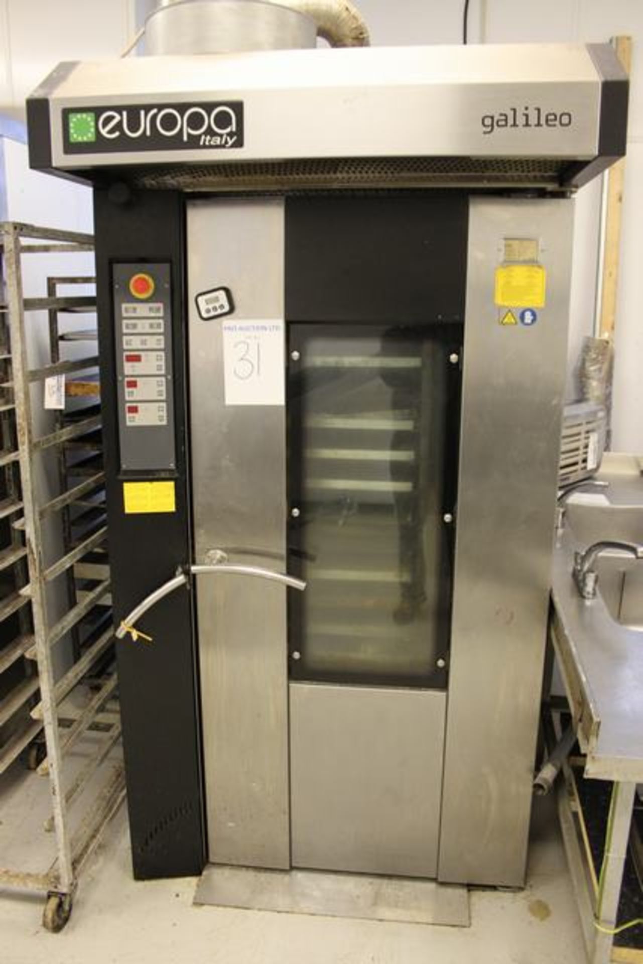 Europa Galileo gas oil rotary rack oven single rack model 89C/B23 200.000Btu   Lift out charge 200 - Image 2 of 3