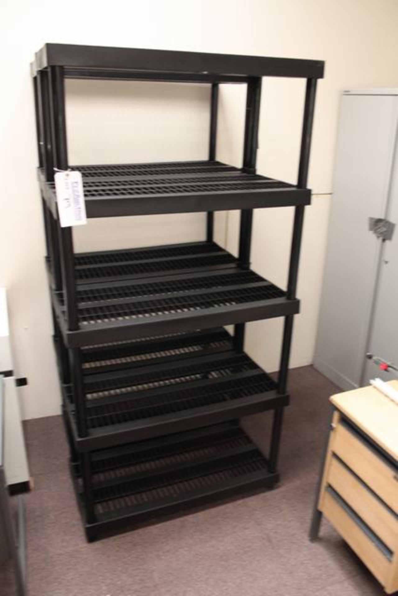 Plastic 5 tier rack 910mm x 450mm 1850mm Lift out charge  5