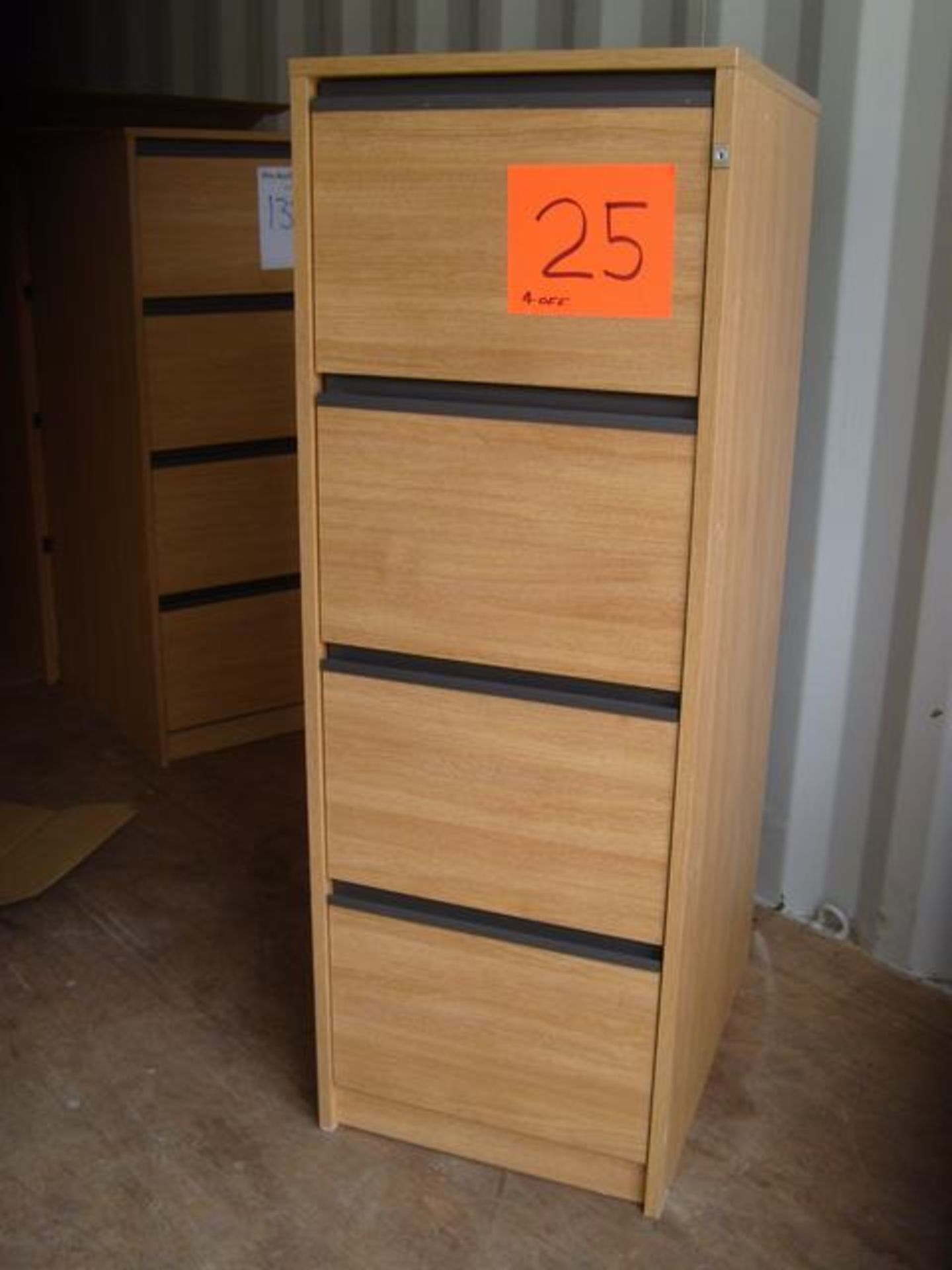 4 draw wooden filing cabinet 480mm x 660mm 1350mm Lift out charge  5