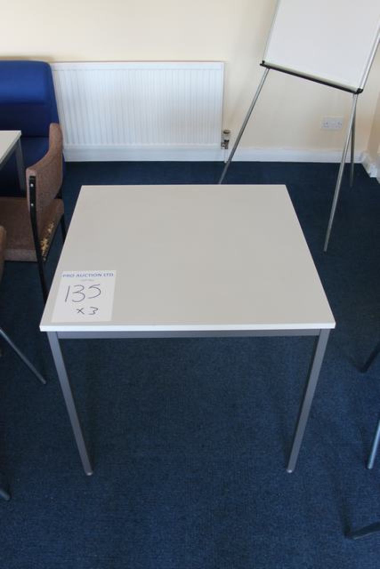 3 x modular tables 750mm x 750mm Lift out charge  5